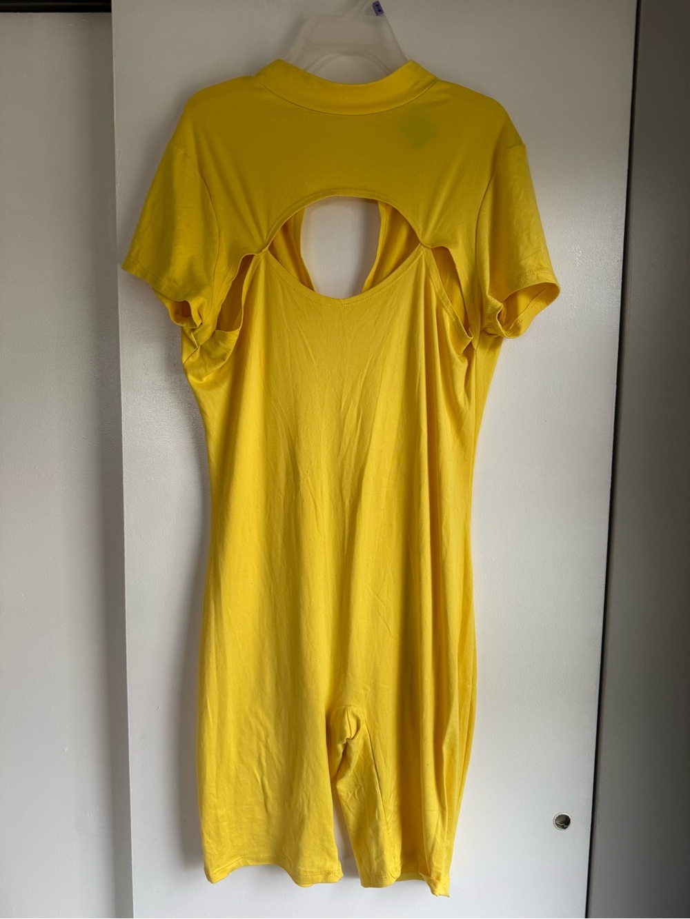 Rainbow Yellow Short Sleeve Midi jumpsuit